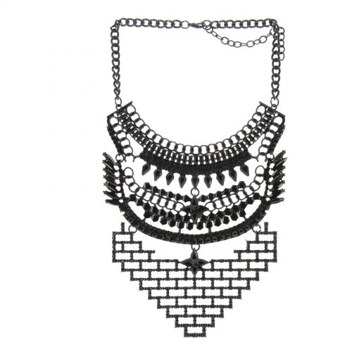 SARA fashion necklace Black - 10566-40226