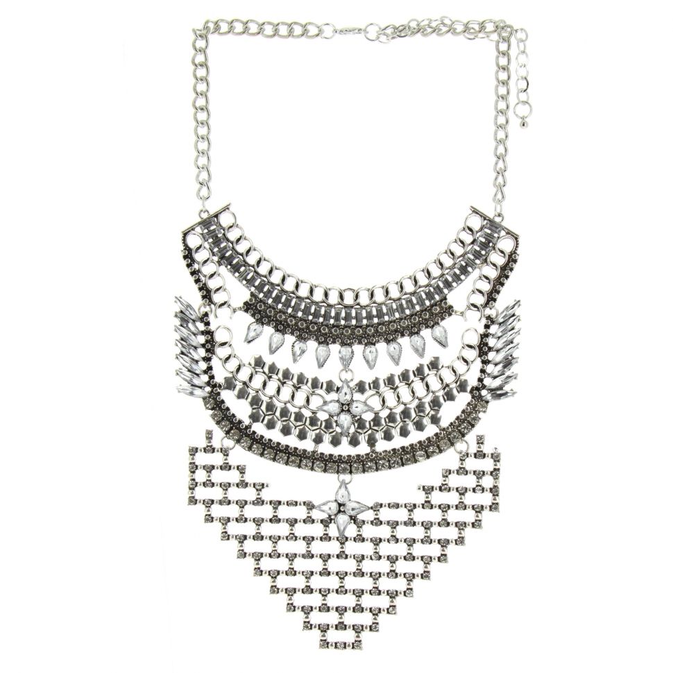 SARA fashion necklace Silver - 10566-40227