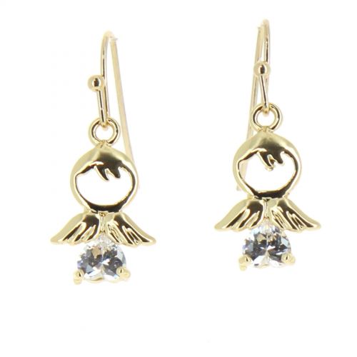 Boucles d'oreilles pendants à perles et strass, 9108 Doré Golden - 10578-40302