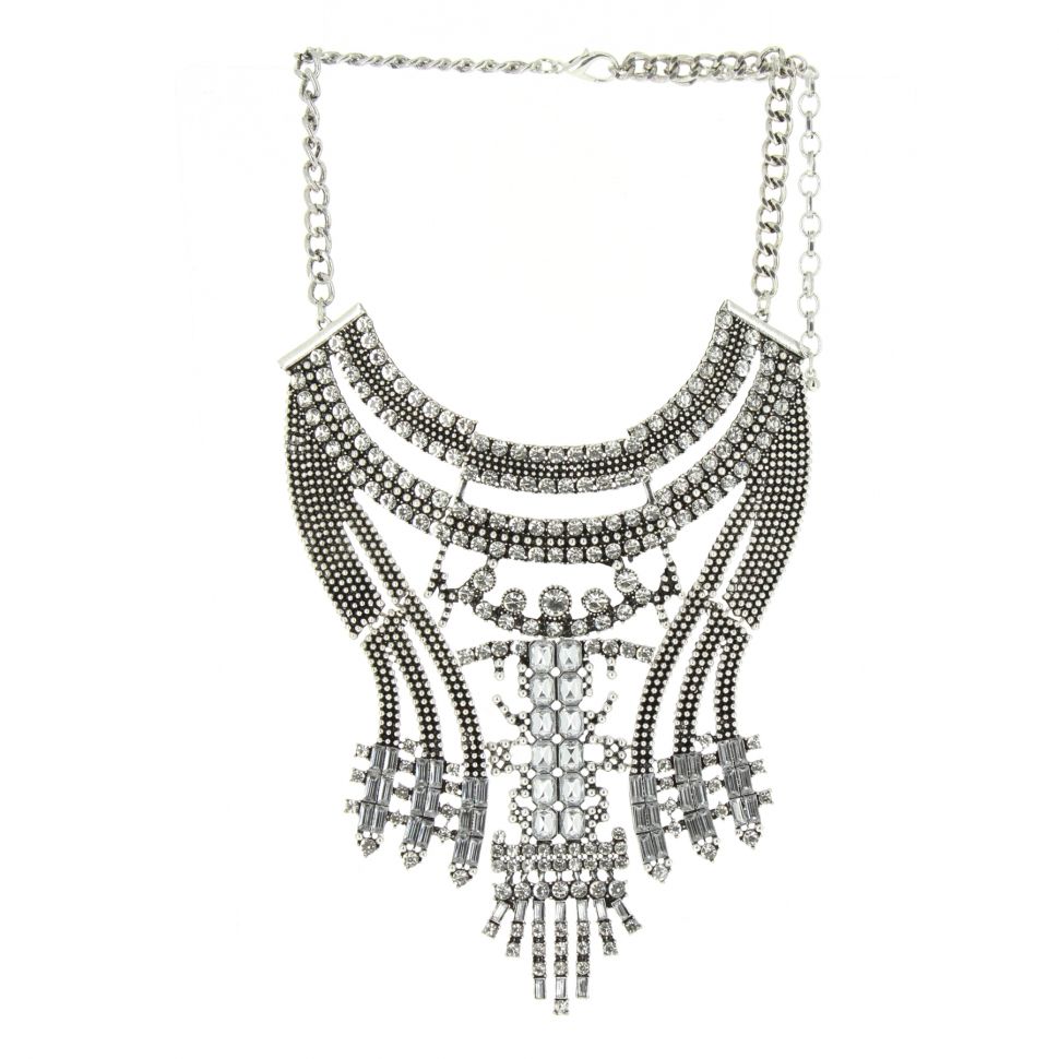 Alfred plastron fashion necklace Silver - 10590-40373