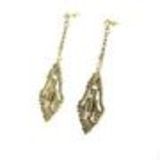 Boucles d'oreilles pendants à perles et strass, 9108 Doré Golden - 10596-40431