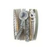 Bracelet manchette Justus Gris - 10529-40438
