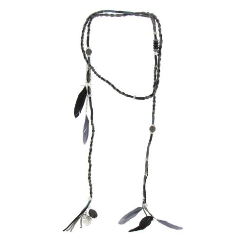 ANANTHA 180cm long necklace Black - 10229-40555