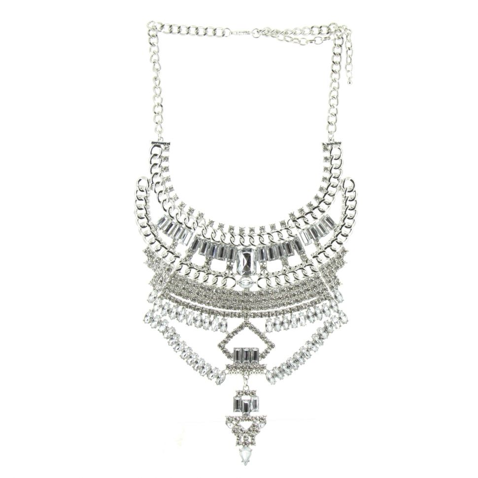 Alfred plastron fashion necklace Silver - 10624-40602