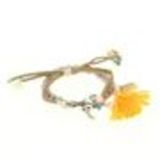 bracelet cordons, colombe et strass Orange - 10628-40623
