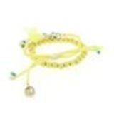 bracelet cordons, colombe et strass Jaune - 10628-40625
