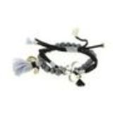 bracelet cordons, colombe et strass Grey - 10628-40626