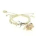 bracelet cordons, colombe et strass Beige - 10628-40628