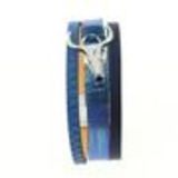 Mina-Amina leatherette bracelet Bleu - 10669-40811