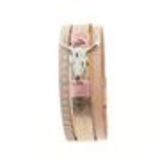 Mina-Amina leatherette bracelet Rose - 10669-40812