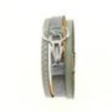 Mina-Amina leatherette bracelet Grey - 10669-40814