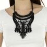 Alfred plastron fashion necklace Black - 10590-40832
