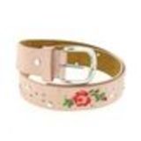 Embroidered Flowers Leather Women Belt, JESSY