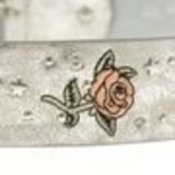 Cintura ricamata con fiori Pelle, LANA