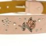 Embroidered Flowers Leather Women Belt, LANA