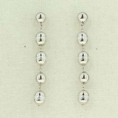 Boucles d'oreilles longues pendantes à perles BEGGA