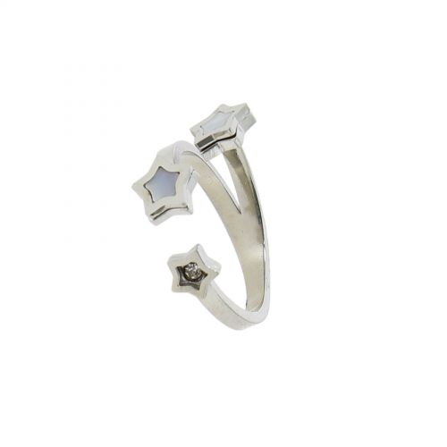 Ring stainless steel, Star JULIA Silver