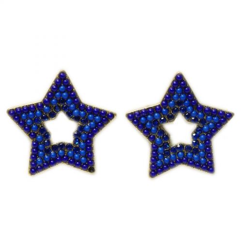 Orecchini Q-26405, etnici, stella, perle