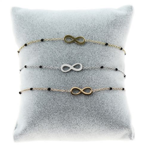 Stainless Steel Infinity Symbol Charm Anklet Bracelet, French Boho Style, IVANA