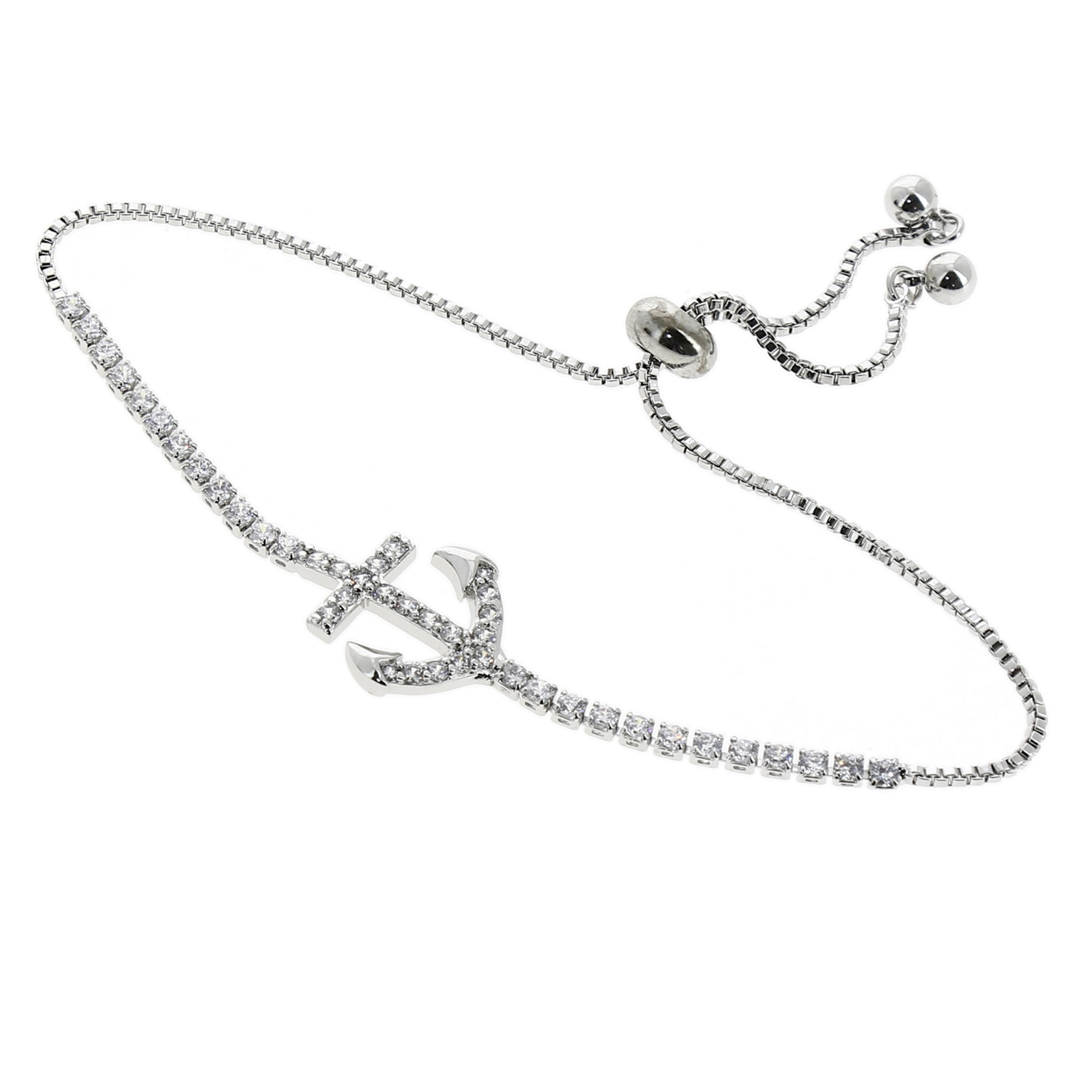 Bracelet Acier inoxydable femme Coeur à strass de Zirconium, BENNIE