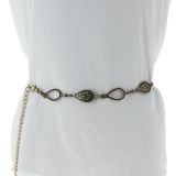cinturón de eslabones, metal, cadenas, ajustable, cinturón de cadenas para mujer, ANNA