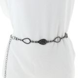 cinturón de eslabones, metal, cadenas, ajustable, cinturón de cadenas para mujer, ANNA