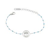 Bracelet femme acier inoxydable adjustable strass perle HADA