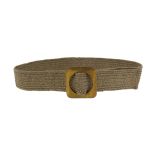Cintura intrecciata in vita con fibbia in legno, Fatto in Francia, CHARLOTTE