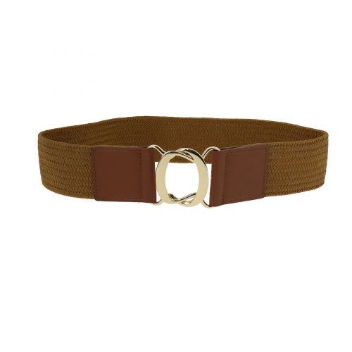 Lamuusaa Women Belt, Elastic PU Leather Buckled Wide Cinch Belt Waistband  for Daily Party 