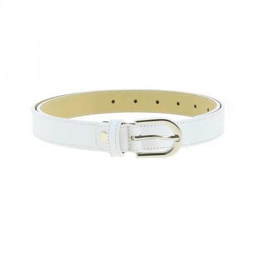 Cinturón para mujer en cuero italiano, LUNA, Fabricado en Francia