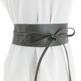 Cinturón Obi de mujer Banda de cintura ancha de cuero genuino CASSIANE