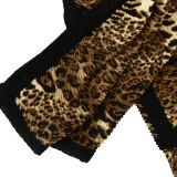 Plissierter Damenschal mit Leopardenmuster, MARYJO