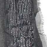 Echarpe femme douce imitation coton à sequins ELYNN