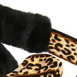 Sciarpa in pelliccia acrilica, leopardo, collo invernale CHANTAL