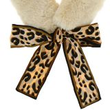 Acrylic fur scarf, Leopard, winter collar CHANTAL
