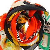 Schal für Frauen 70 x 70 cm Polyester, Hohe Qualität, Seidensensation, NAIRA
