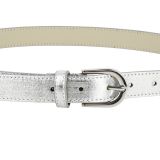 Cinturón para mujer en cuero italiano, LUNA, Fabricado en Francia