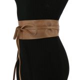Cinturón de Mujer Obi Ancha de Cuero sintética, MICA