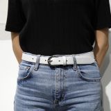 Cintura da donna in pelle italiana, LUNA, Prodotto in Francia