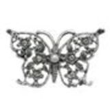 H13-1 butterfly metal bronze ring Silver - 1990-5886