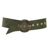 Cinturón para mujer en cuero italiano, ANETTE, Fabricado en Francia