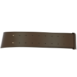 Women's wide genuine leather belt with a round cross buckle SOLAINE