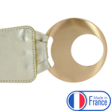 Ceinture en Cuir véritable large femme boucle ronde croisé SOLAINE