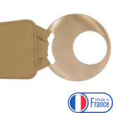 Ceinture en Cuir véritable large femme boucle ronde croisé SOLAINE