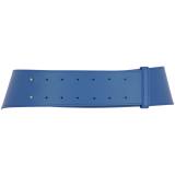 Women's wide genuine leather belt with a round cross buckle SOLAINE