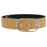 Women's belt in vegetable tanned bull leather, 3 cm wide, RIVOLI