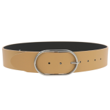 Ceinture femme en Cuir Véritable LWG, largeur 5 cm, fabriqué en France, Maura