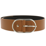Ceinture femme en Cuir Véritable LWG, largeur 5 cm, fabriqué en France, Maura