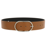 Ceinture femme en Cuir Véritable LWG, largeur 5 cm, fabriqué en France, Maura