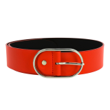 Ceinture femme en Cuir Véritable LWG, largeur 5 cm, fabriqué en France, Maura